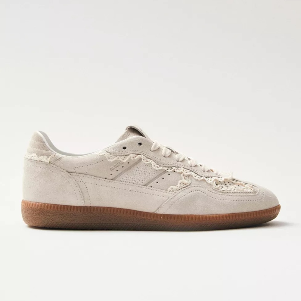 ALOHAS Lace-Trim Suede Sneakers 490 leather - Picture 8 of 9